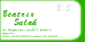 beatrix sulak business card